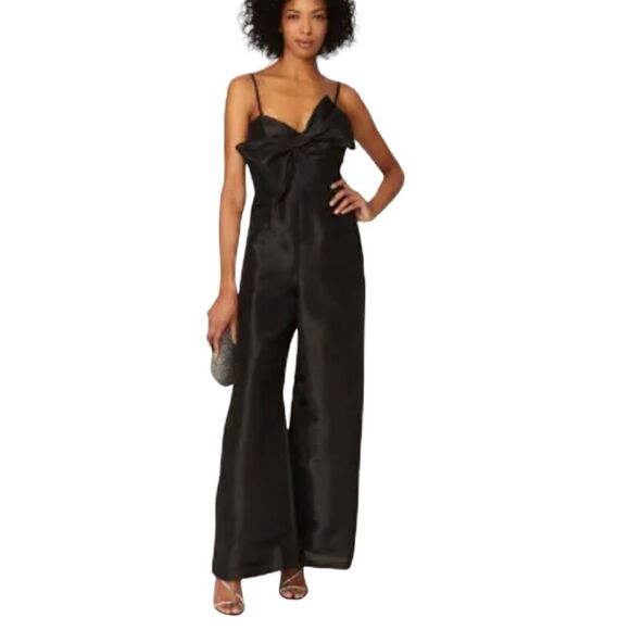 Hutch Black Solana Satin Jumpsuit Size 6